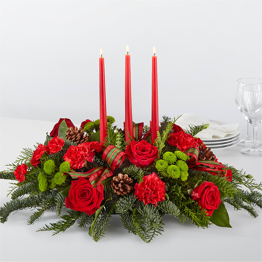 By the Candlelight Centerpiece – Militaryflorist.com, Tontitown AR