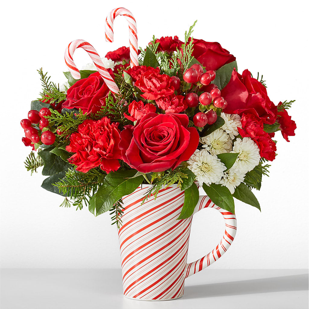 Peppermint Swirl Mug – Militaryflorist.com, Tontitown AR
