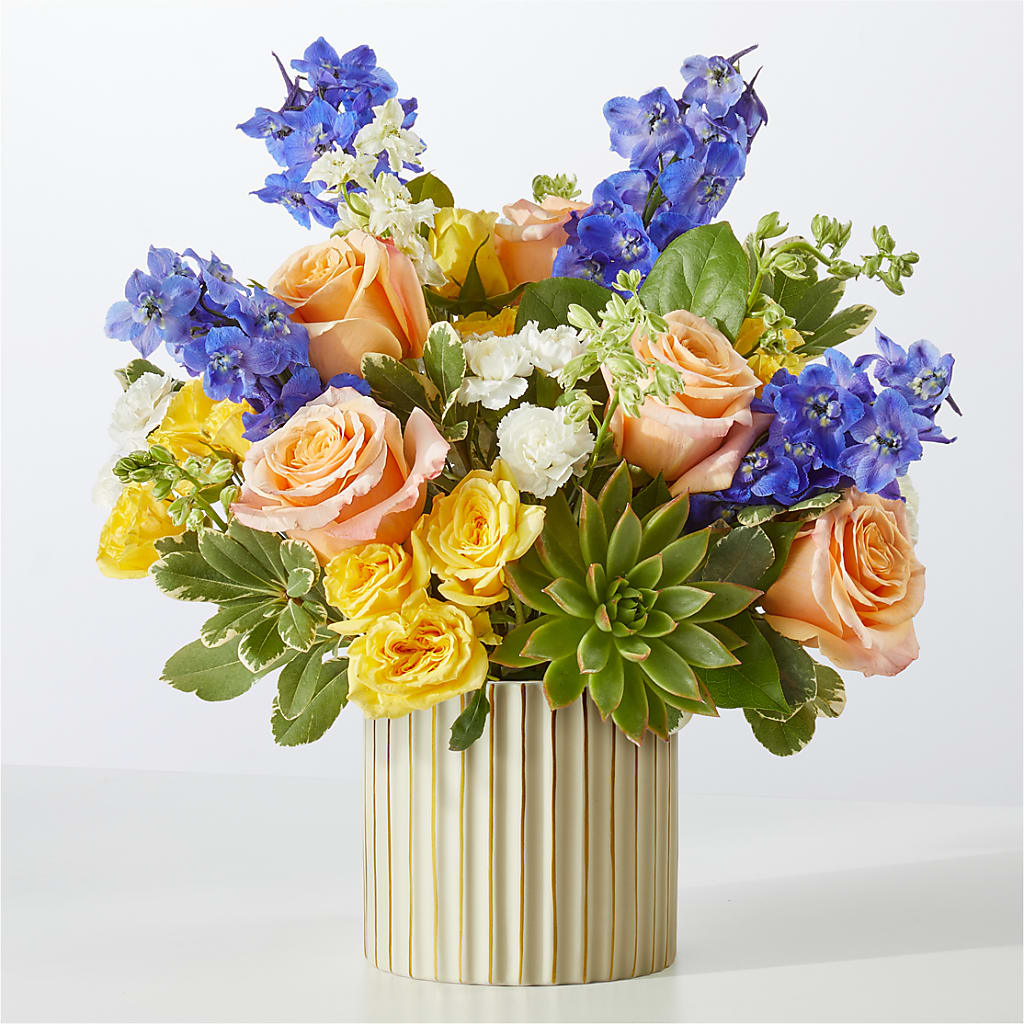 Cobalt Reverie Bouquet – Militaryflorist.com, Tontitown AR