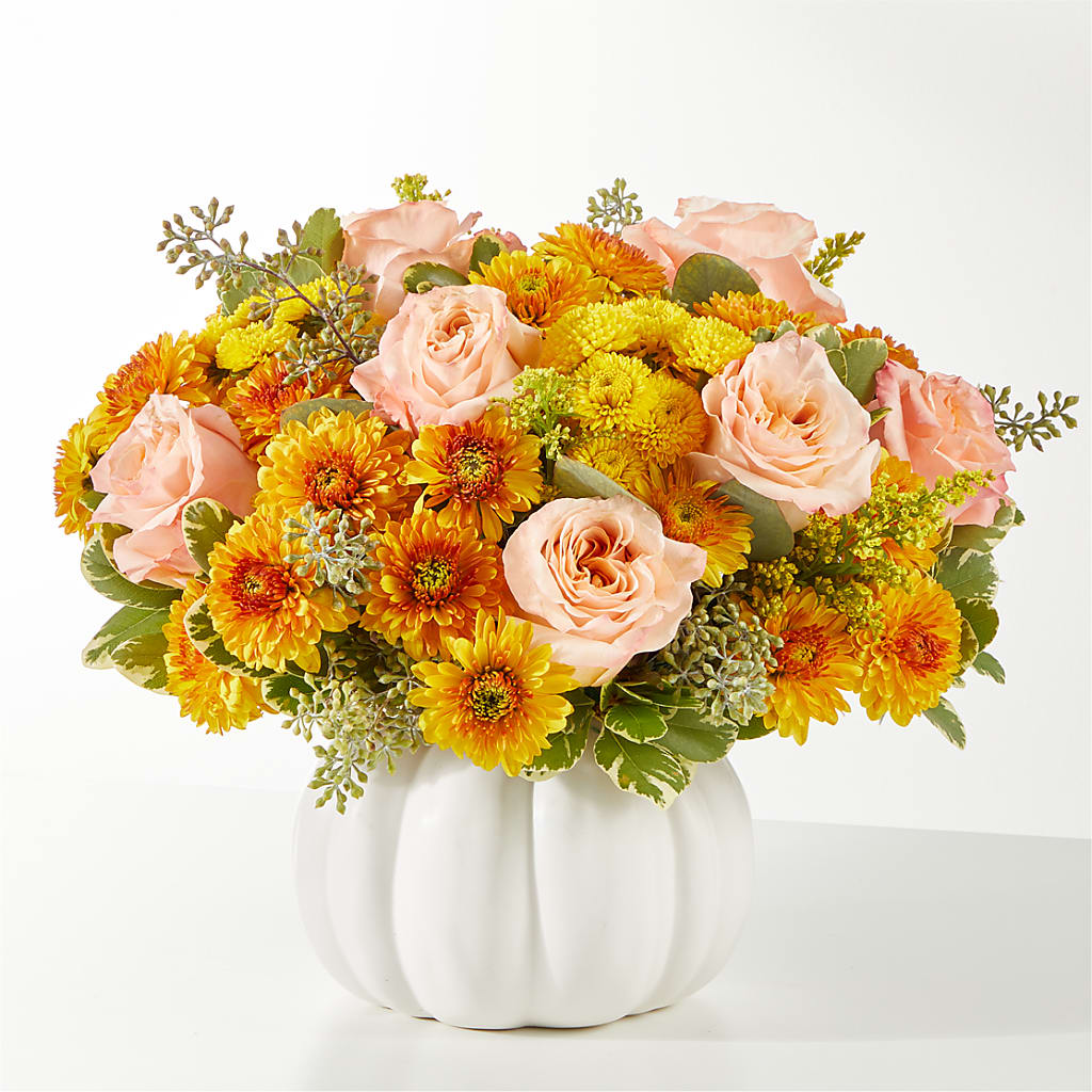 Peachy Pumpkin – Militaryflorist.com, Tontitown AR
