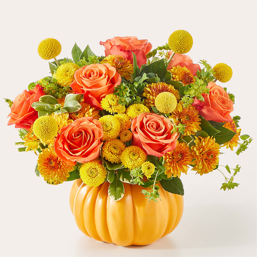 Gourdgeous Pumpkin – Militaryflorist.com, Tontitown AR