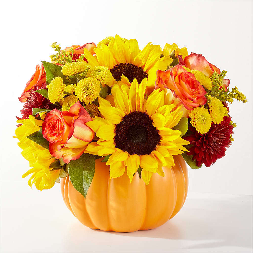 Golden Gourd Pumpkin Bouquet – Militaryflorist.com, Tontitown AR
