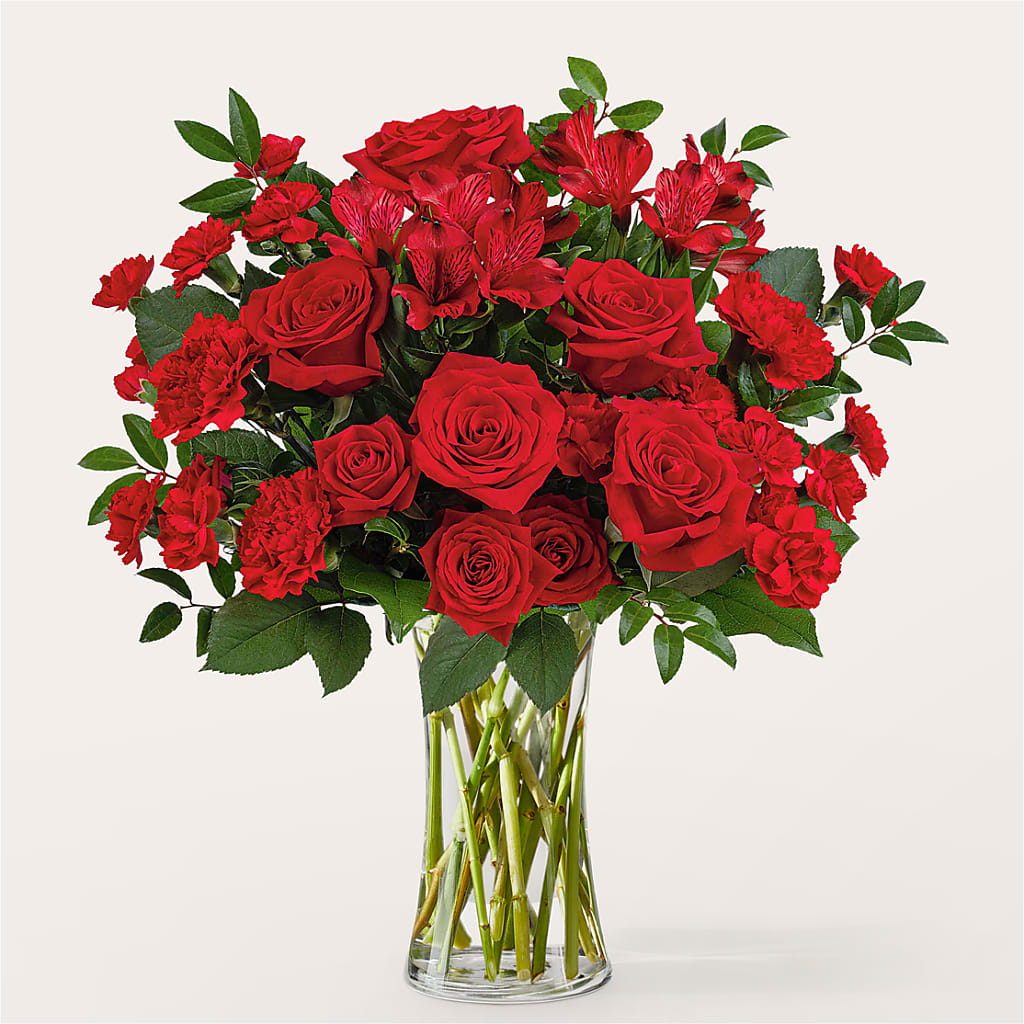 Brilliant Ruby Bouquet – Militaryflorist.com, Tontitown AR