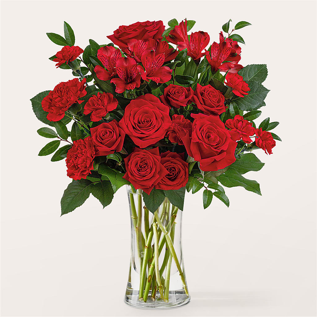 Brilliant Ruby Bouquet – Militaryflorist.com, Tontitown AR