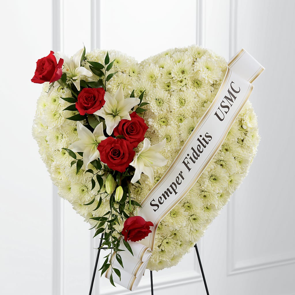 Heartfelt Hero Standing Heart – Militaryflorist.com, Tontitown AR