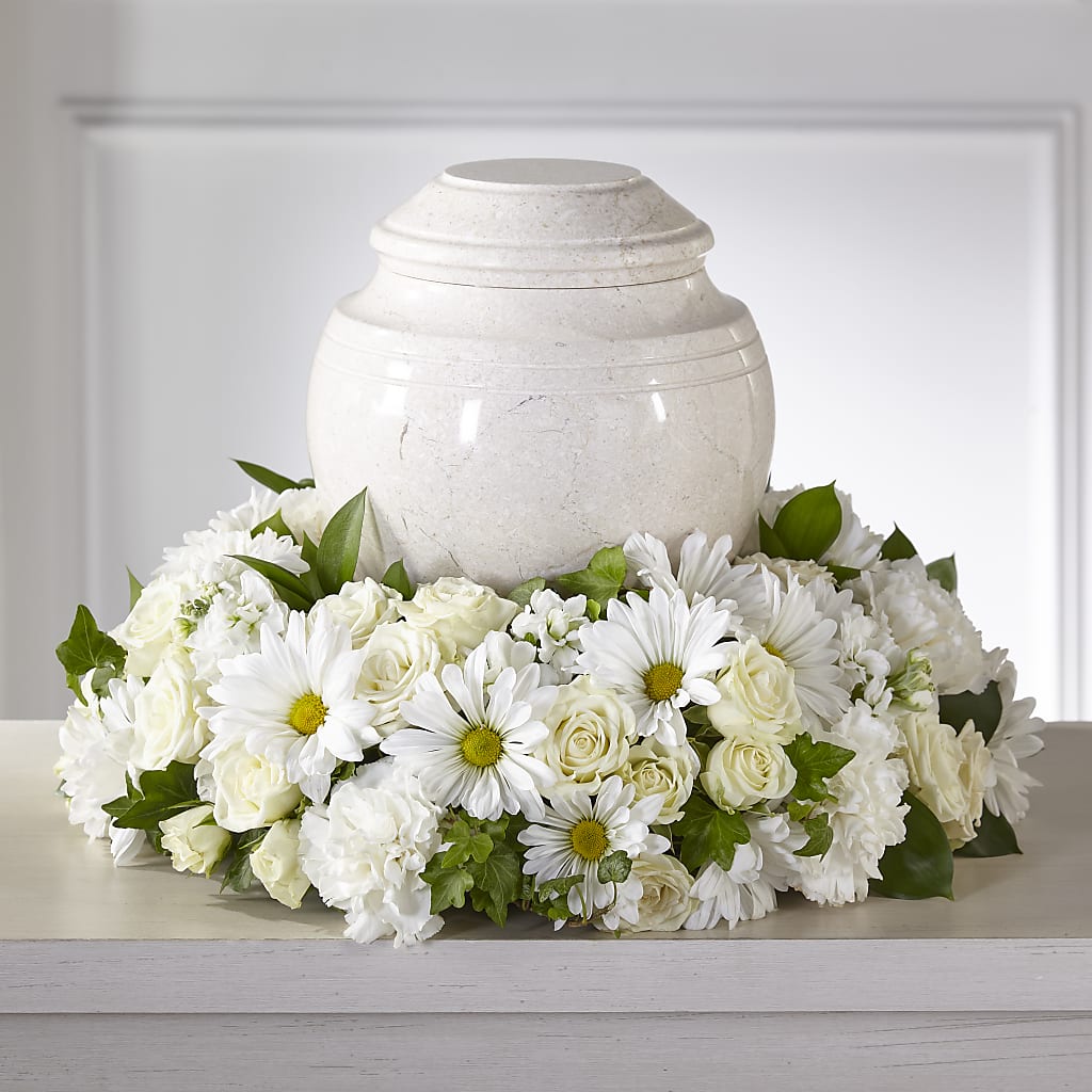 Ivory Gardens Cremation Adornment – Militaryflorist.com, Tontitown AR