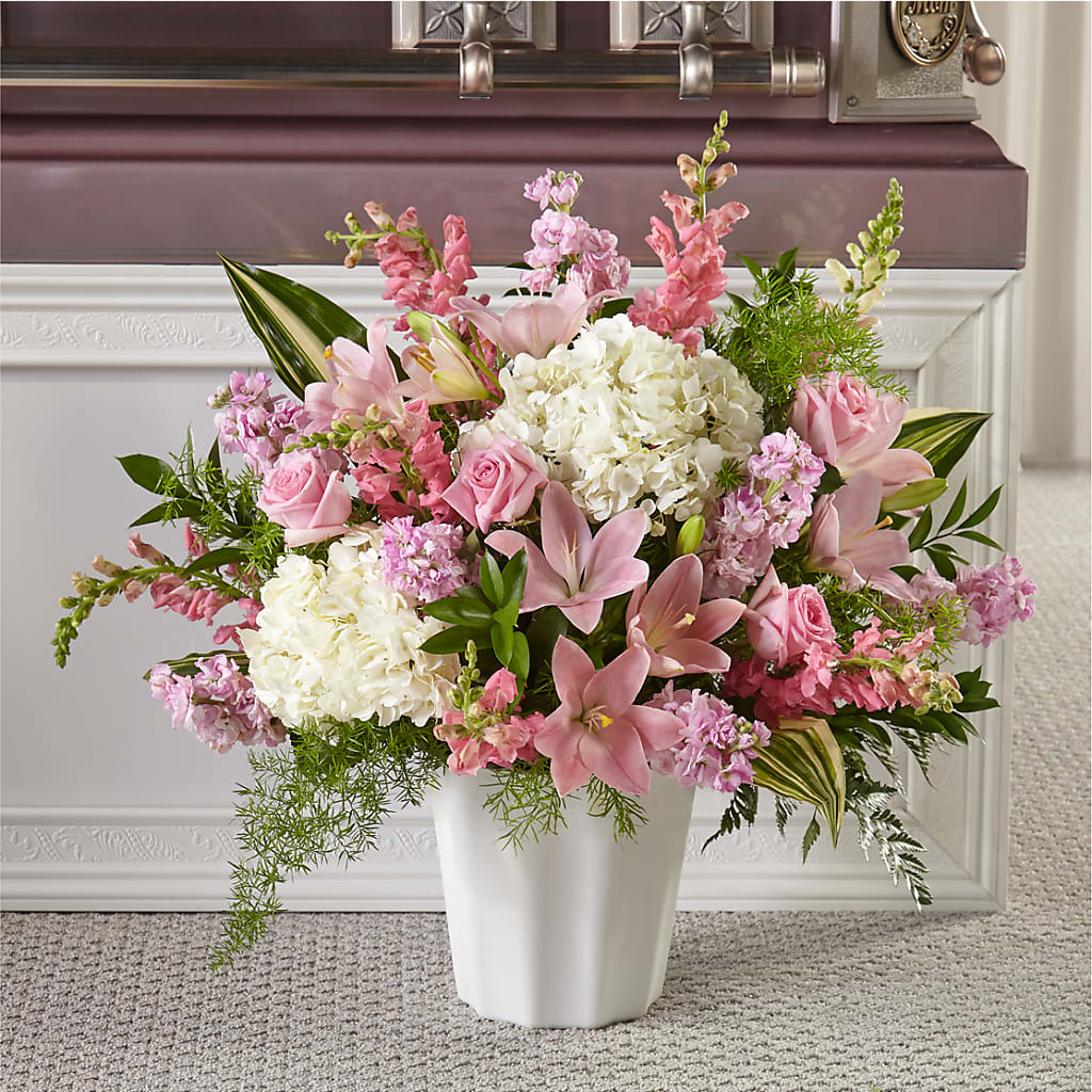 Simply Serene Floor Basket – Militaryflorist.com, Tontitown AR