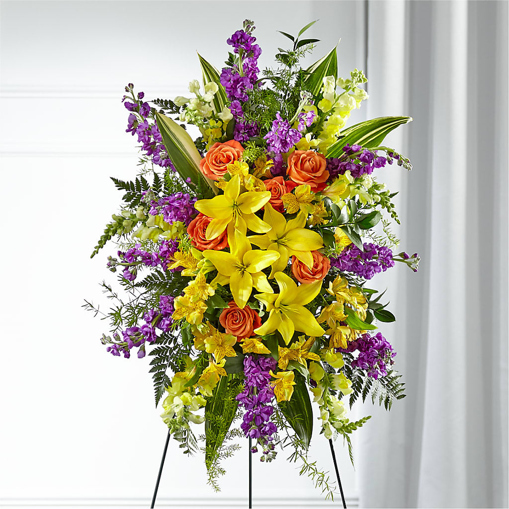 Thoughtful Prayers Standing Spray – Militaryflorist.com, Tontitown AR