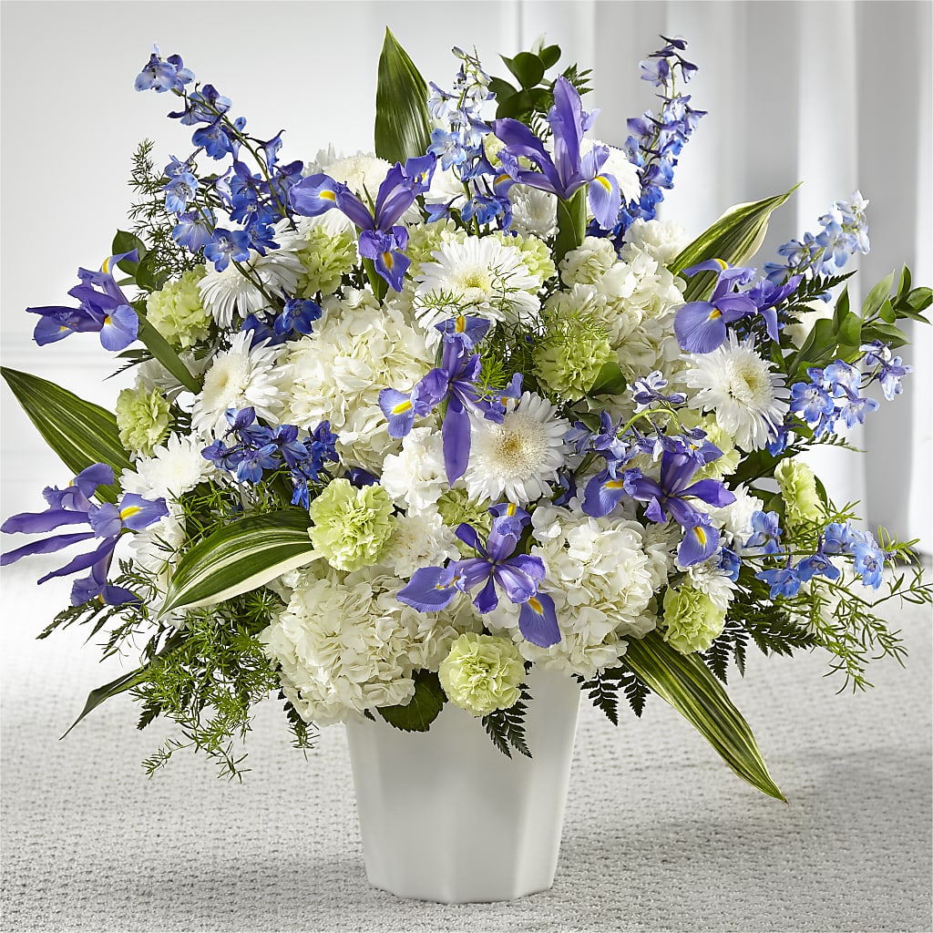 Soft Serenity Floor Basket – Militaryflorist.com, Tontitown AR