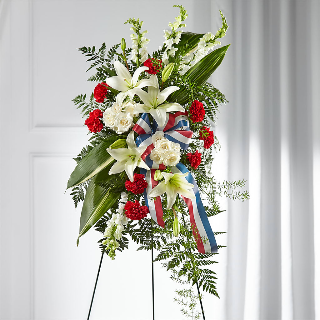 Stars of Life Standing Spray – Militaryflorist.com, Tontitown AR
