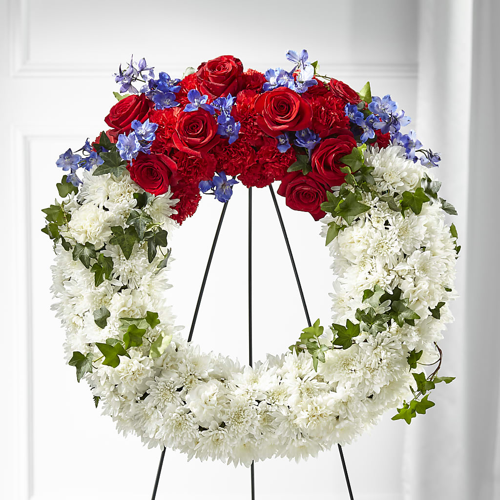 Patriotic Passion Wreath – Militaryflorist.com, Tontitown AR