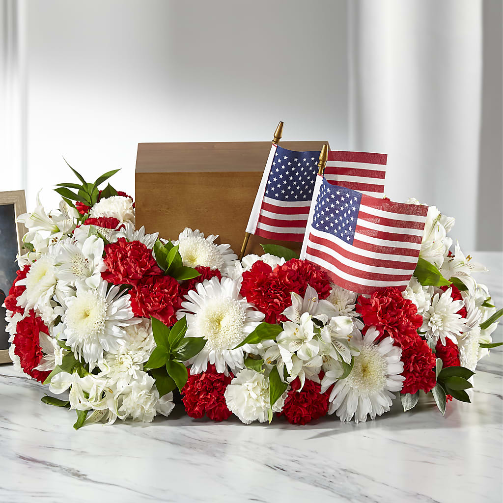 Spirit of Patriotism Cremation Adornment – Militaryflorist.com, Tontitown AR