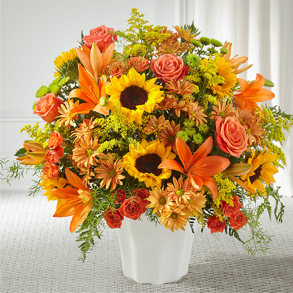 Harvest Thoughts Floor Basket – Militaryflorist.com, Tontitown AR