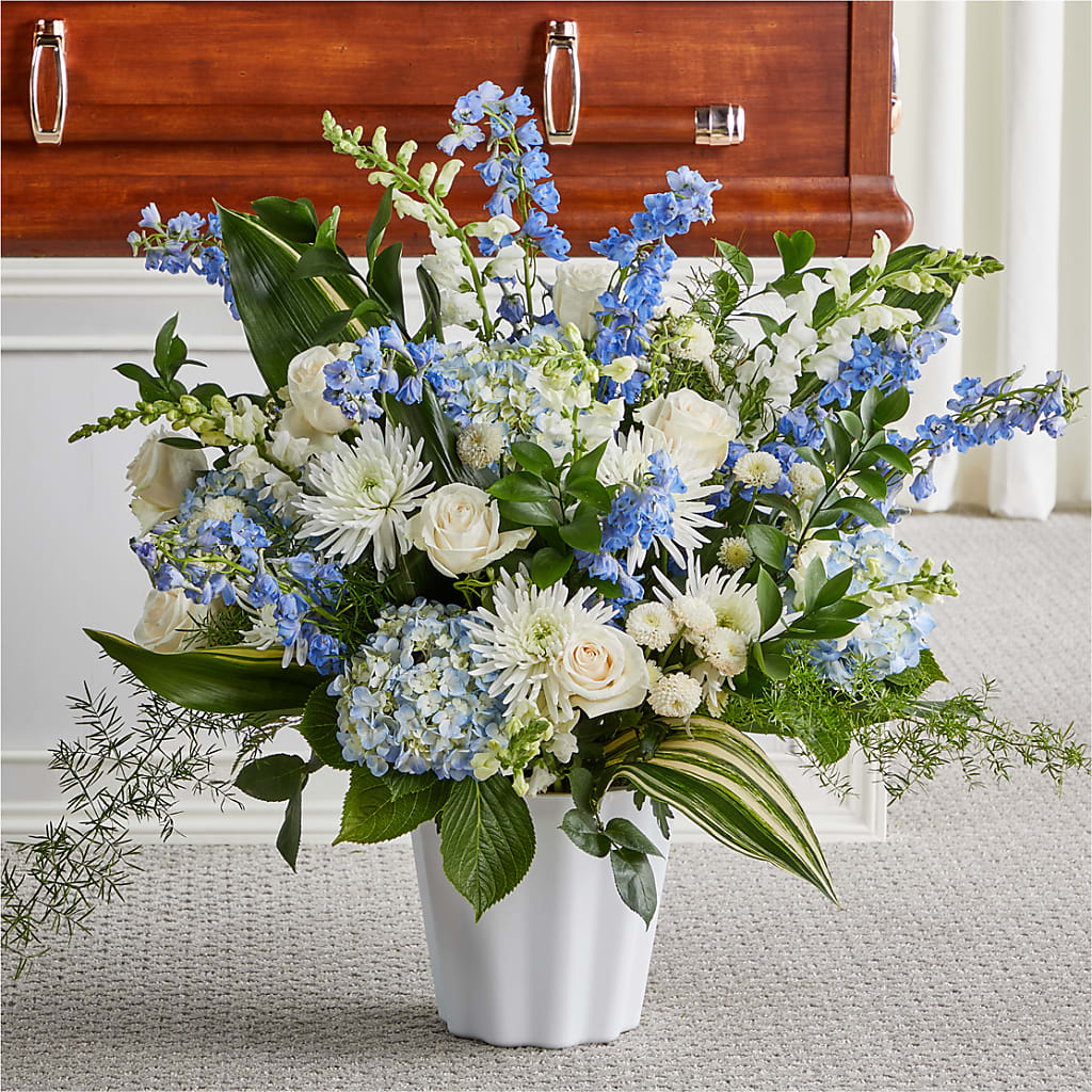 Everlasting Memories Floor Basket – Militaryflorist.com, Tontitown AR