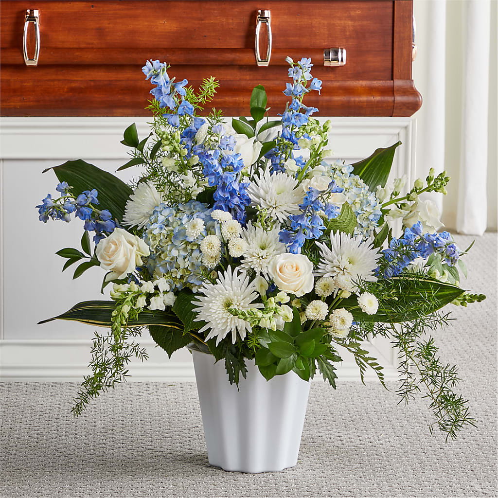 Everlasting Memories Floor Basket – Militaryflorist.com, Tontitown AR
