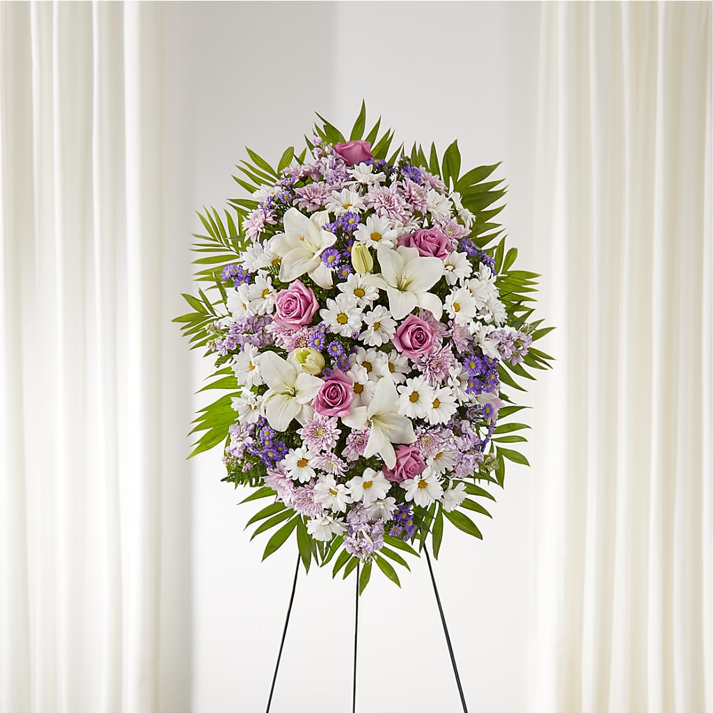 Surrounded by Love Standing Spray – Militaryflorist.com, Tontitown AR