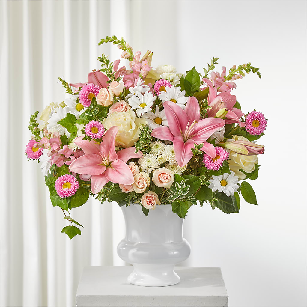 Empathetic Blooms Urn Arrangement – Militaryflorist.com, Tontitown AR
