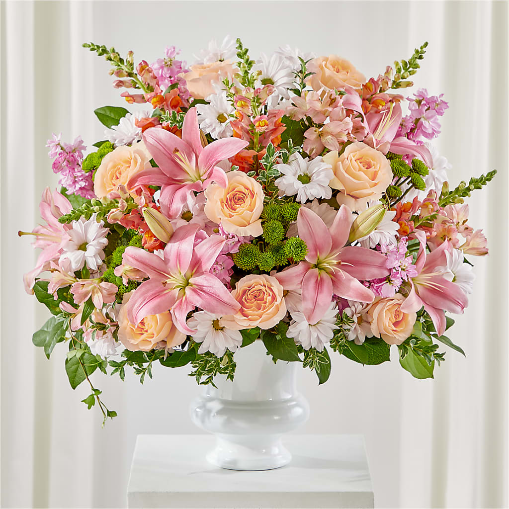 Heartfelt Gesture Urn Arrangement – Militaryflorist.com, Tontitown AR