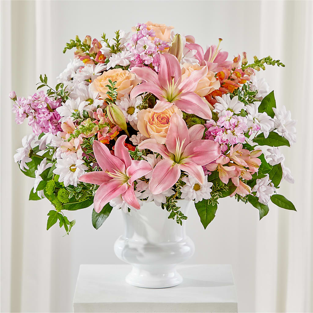 Heartfelt Gesture Urn Arrangement – Militaryflorist.com, Tontitown AR