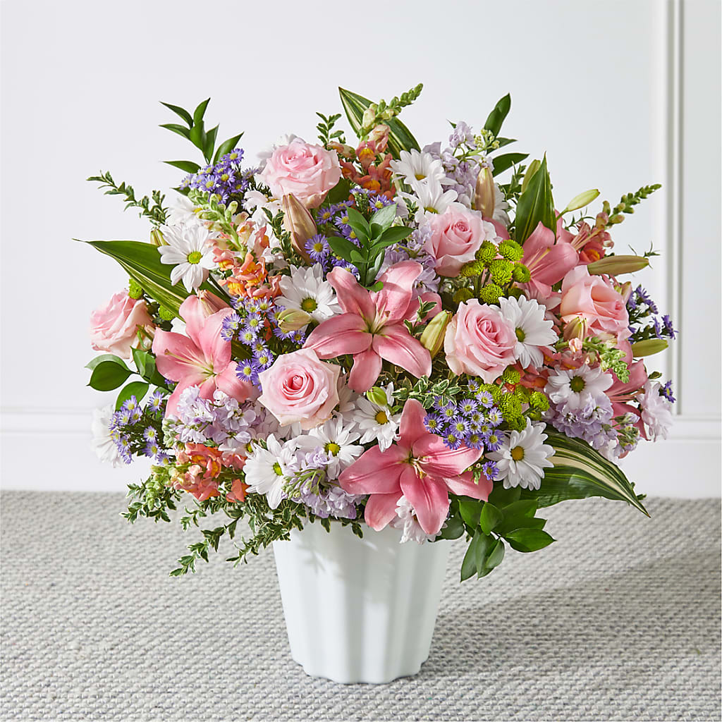 Abundant Compassion Floor Basket – Militaryflorist.com, Tontitown AR