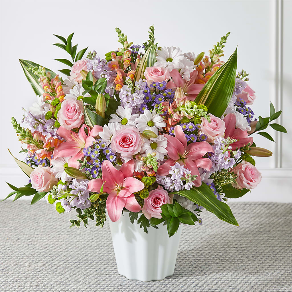 Abundant Compassion Floor Basket – Militaryflorist.com, Tontitown AR