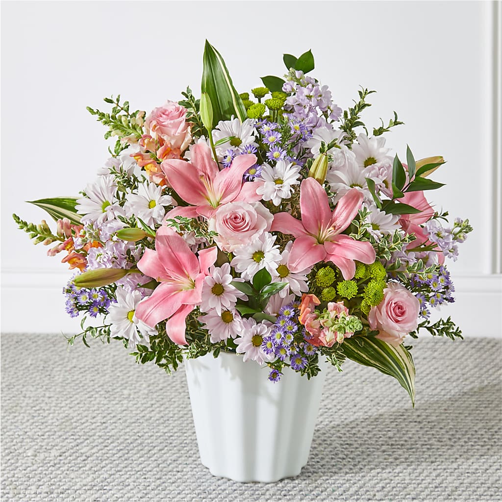 Abundant Compassion Floor Basket – Militaryflorist.com, Tontitown AR