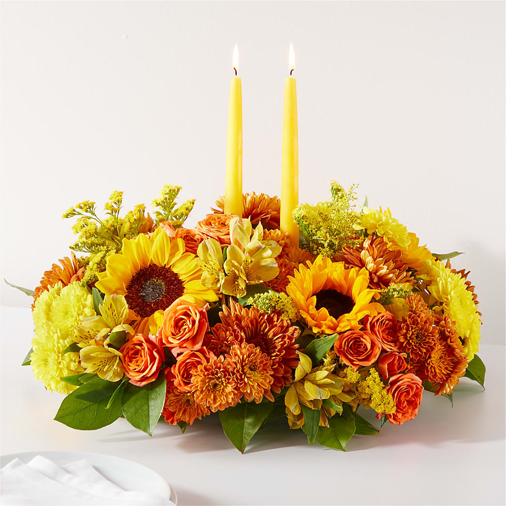 Autumn Harmony Centerpiece – Militaryflorist.com, Tontitown AR