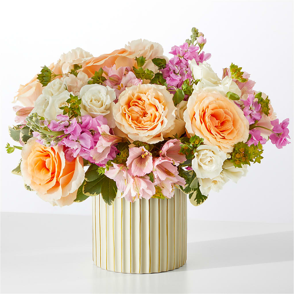 Paradise Bouquet with Ivory Vase – Militaryflorist.com, Tontitown AR