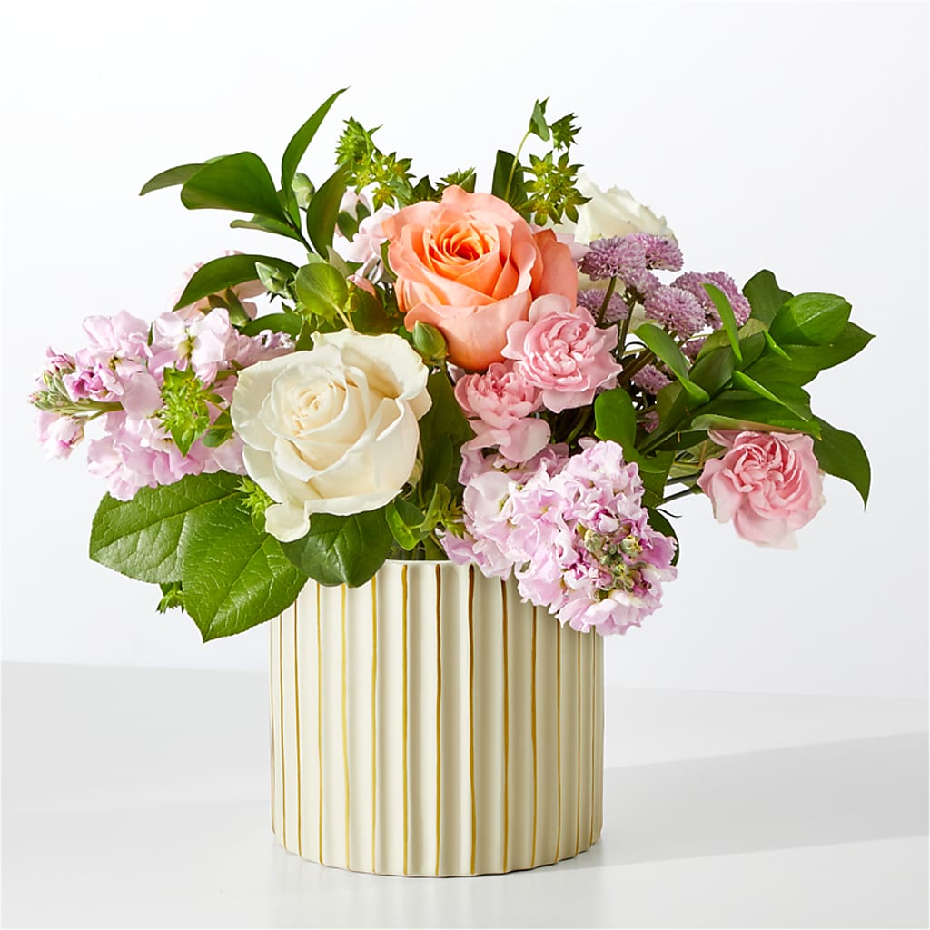 French Market Bouquet with Ivory Vase – Militaryflorist.com, Tontitown AR
