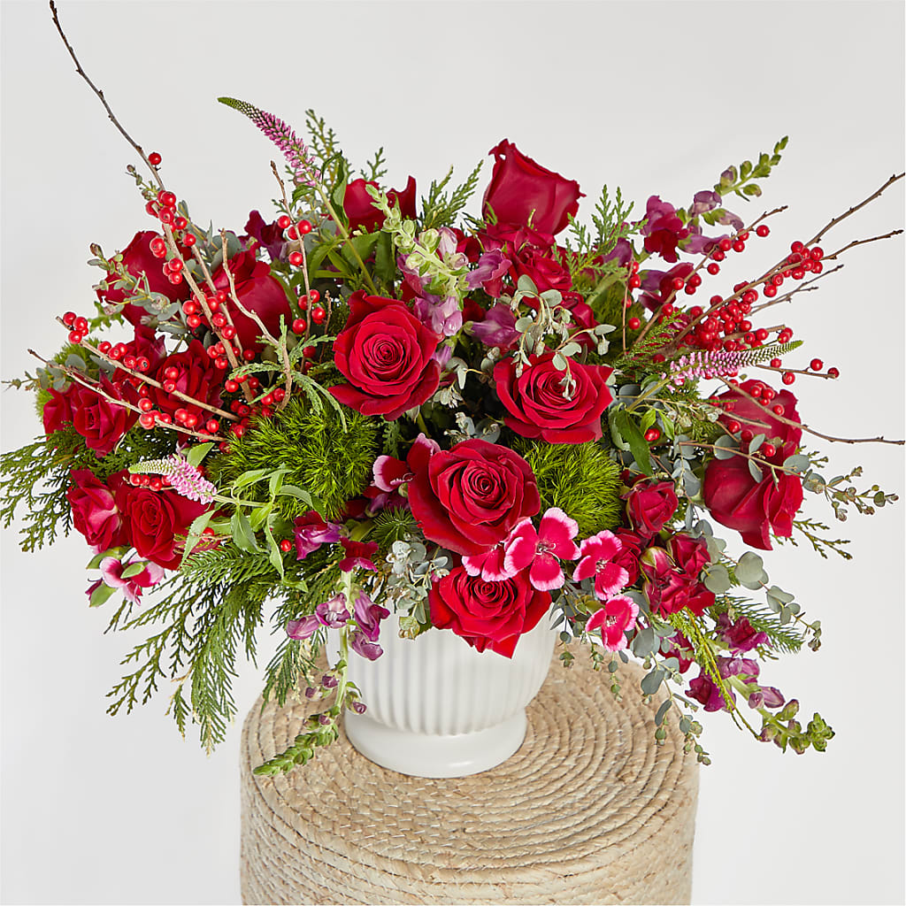 Big Red Bow Bouquet –  Militaryflorist.com, Tontitown AR