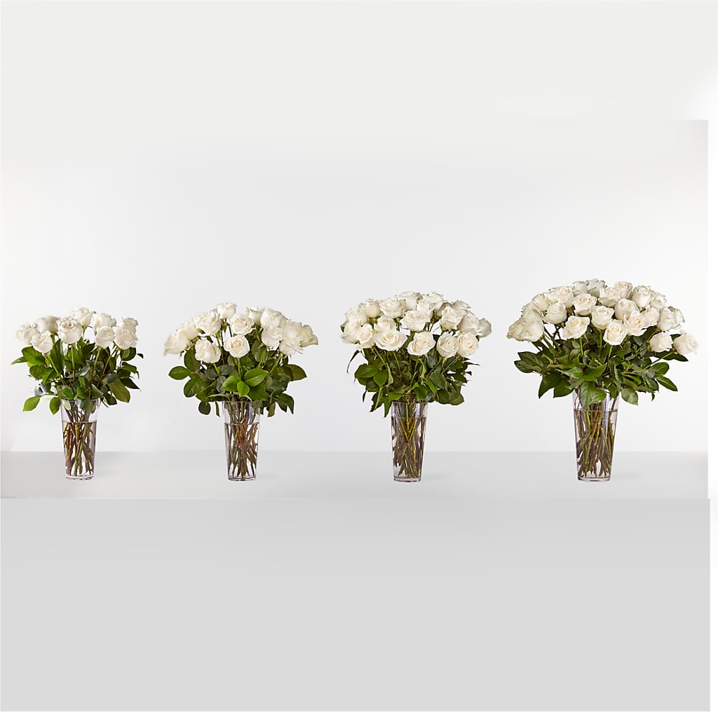 Long Stem White Rose Bouquet –  Militaryflorist.com, Tontitown AR