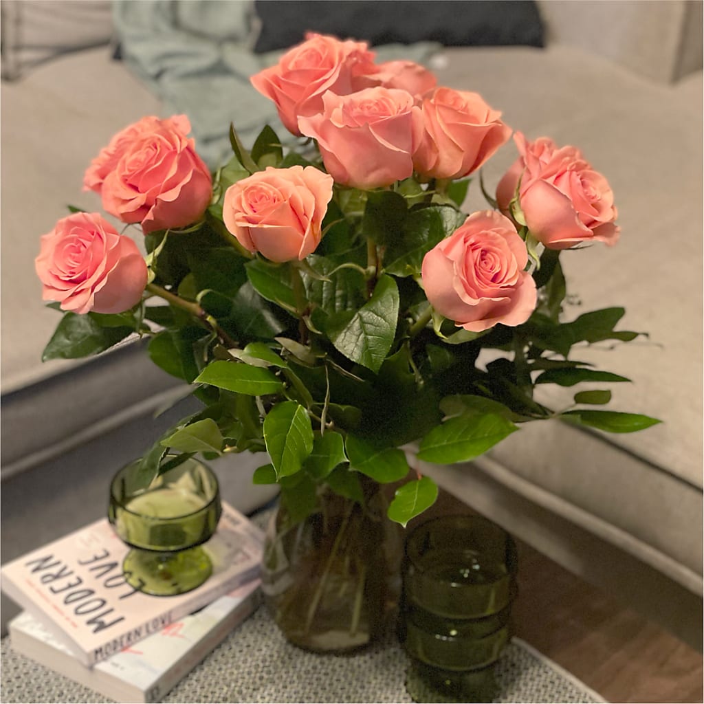 Long Stem Pink Rose Bouquet –  Militaryflorist.com, Tontitown AR