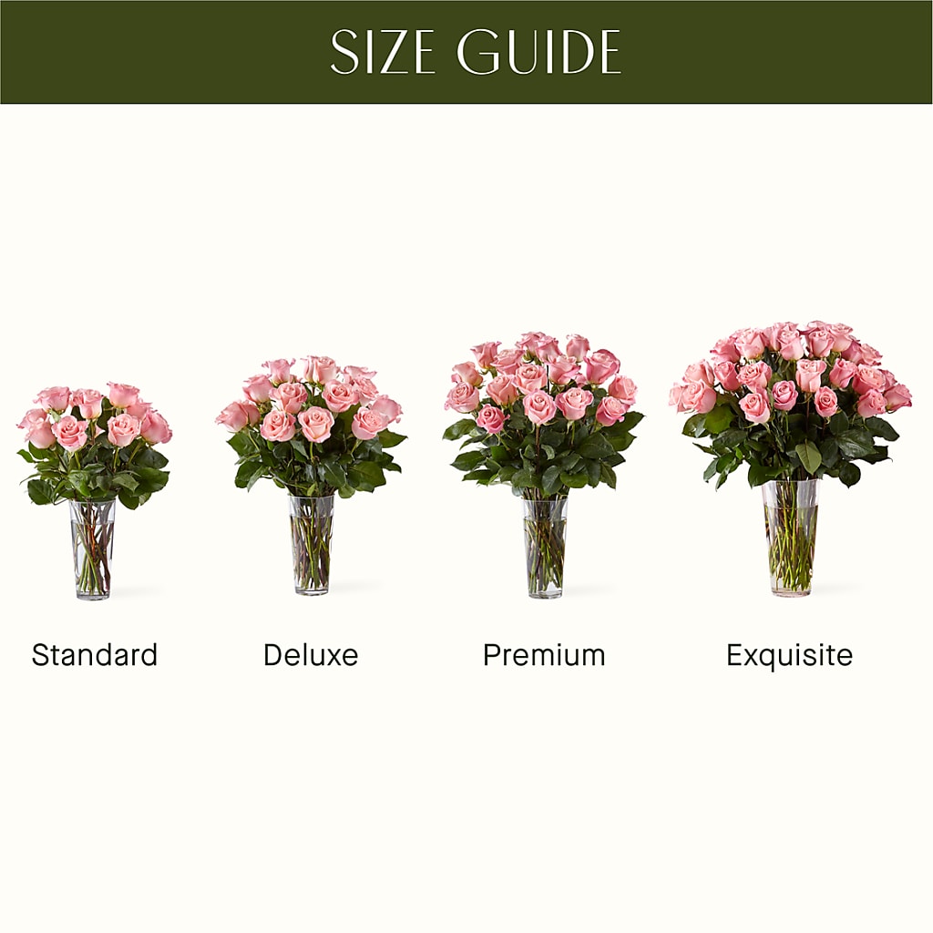 Long Stem Pink Rose Bouquet –  Militaryflorist.com, Tontitown AR