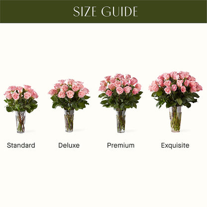 Long Stem Pink Rose Bouquet –  Militaryflorist.com, Tontitown AR
