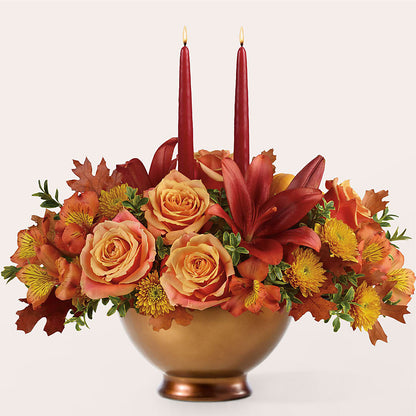 Harvest Table Centerpiece –  Militaryflorist.com, Tontitown AR