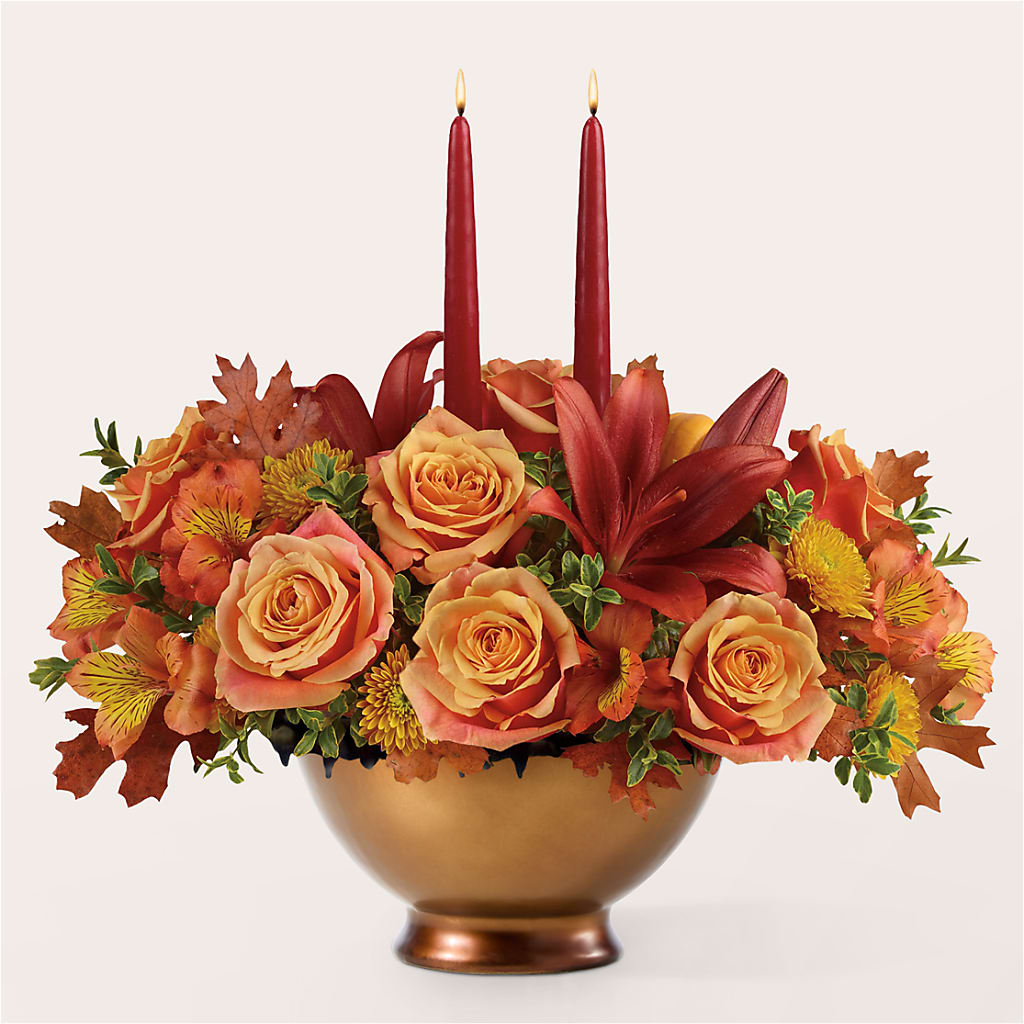 Harvest Table Centerpiece –  Militaryflorist.com, Tontitown AR