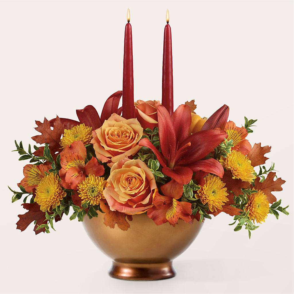 Harvest Table Centerpiece –  Militaryflorist.com, Tontitown AR