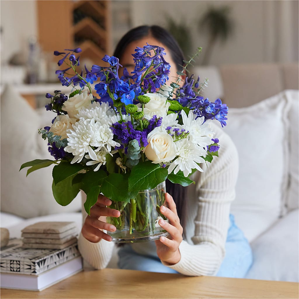 Cerulean Waves Bouquet –  Militaryflorist.com, Tontitown AR