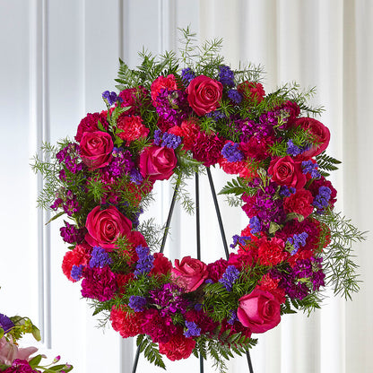 Calming Colors Wreath –  Militaryflorist.com, Tontitown AR