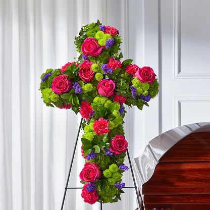 Tribute Rose Floral Cross –  Militaryflorist.com, Tontitown AR