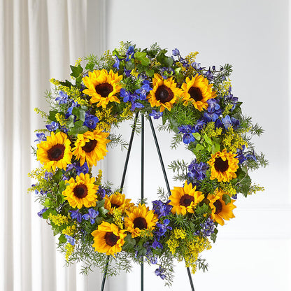 Bright Rays Wreath –  Militaryflorist.com, Tontitown AR