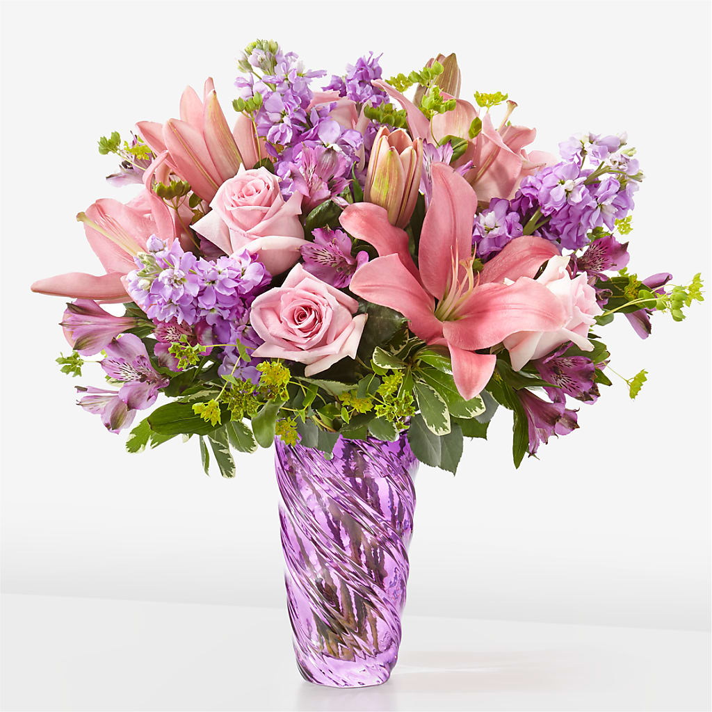 Precious Petals Bouquet with Luxe Swirl Vase –  Militaryflorist.com, Tontitown AR