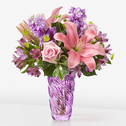 Precious Petals Bouquet with Luxe Swirl Vase –  Militaryflorist.com, Tontitown AR
