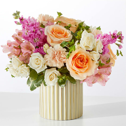 Paradise Bouquet with Ivory Vase –  Militaryflorist.com, Tontitown AR