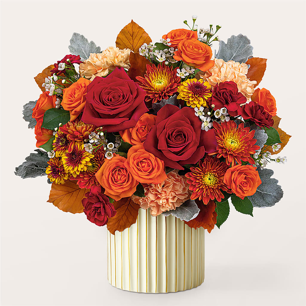 Merlot Bouquet with Ivory Vase –  Militaryflorist.com, Tontitown AR