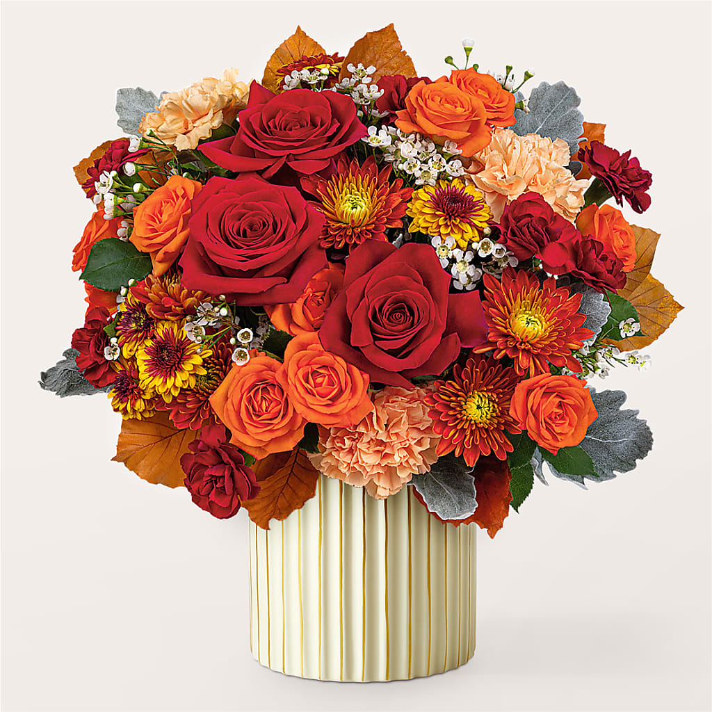 Merlot Bouquet with Ivory Vase –  Militaryflorist.com, Tontitown AR