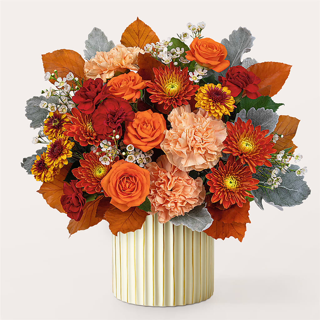 Merlot Bouquet with Ivory Vase –  Militaryflorist.com, Tontitown AR