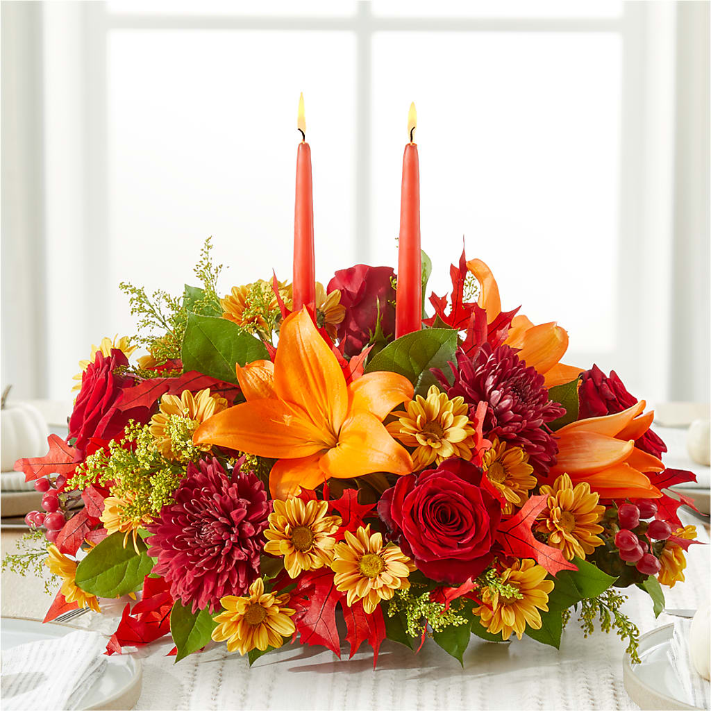 Autumn's Embrace Centerpiece –  Militaryflorist.com, Tontitown AR