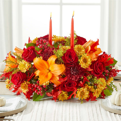 Autumn's Embrace Centerpiece –  Militaryflorist.com, Tontitown AR