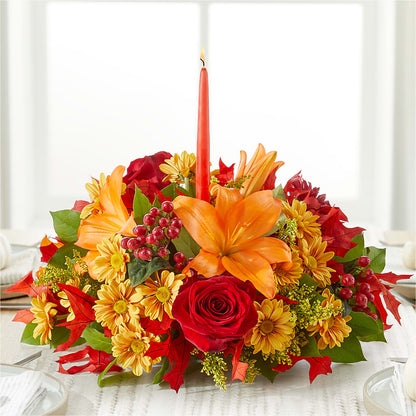 Autumn's Embrace Centerpiece –  Militaryflorist.com, Tontitown AR